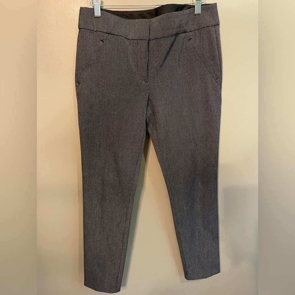 Loft Ann Taylor dress pants Marisa skinny size 6 black and white